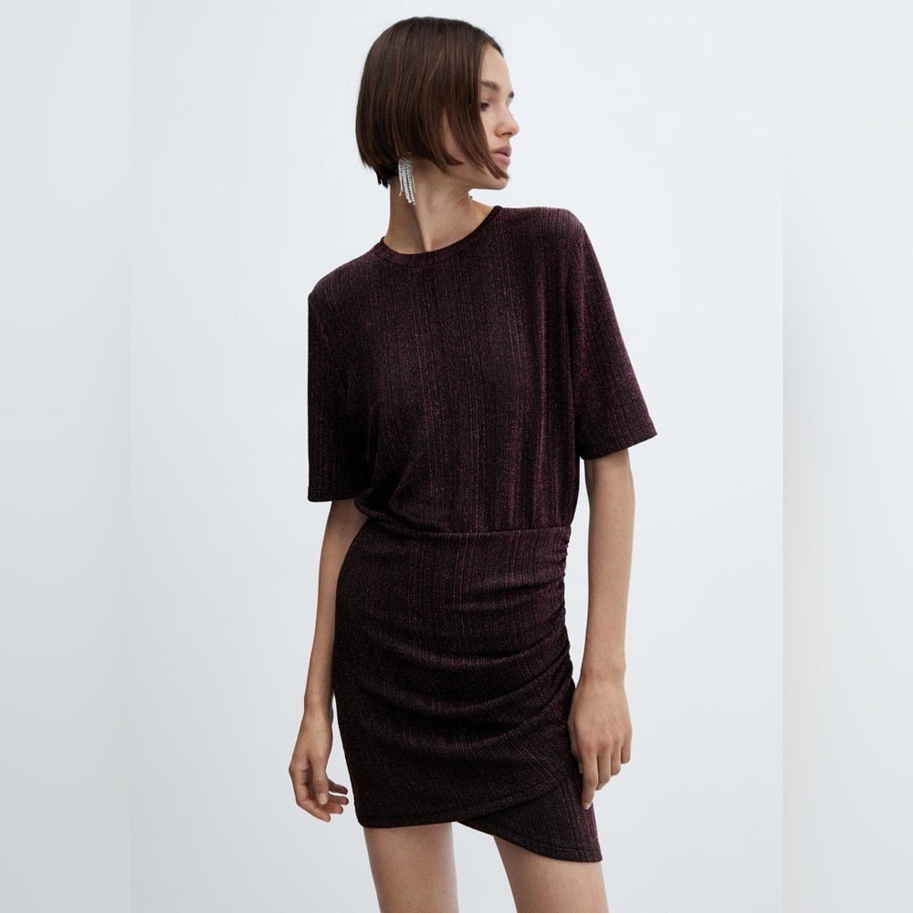 Mango Purple knitted Dress NWT